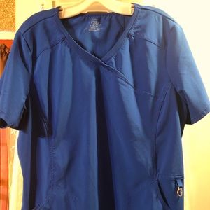 Cherokee Infinity mock wrap scrub top